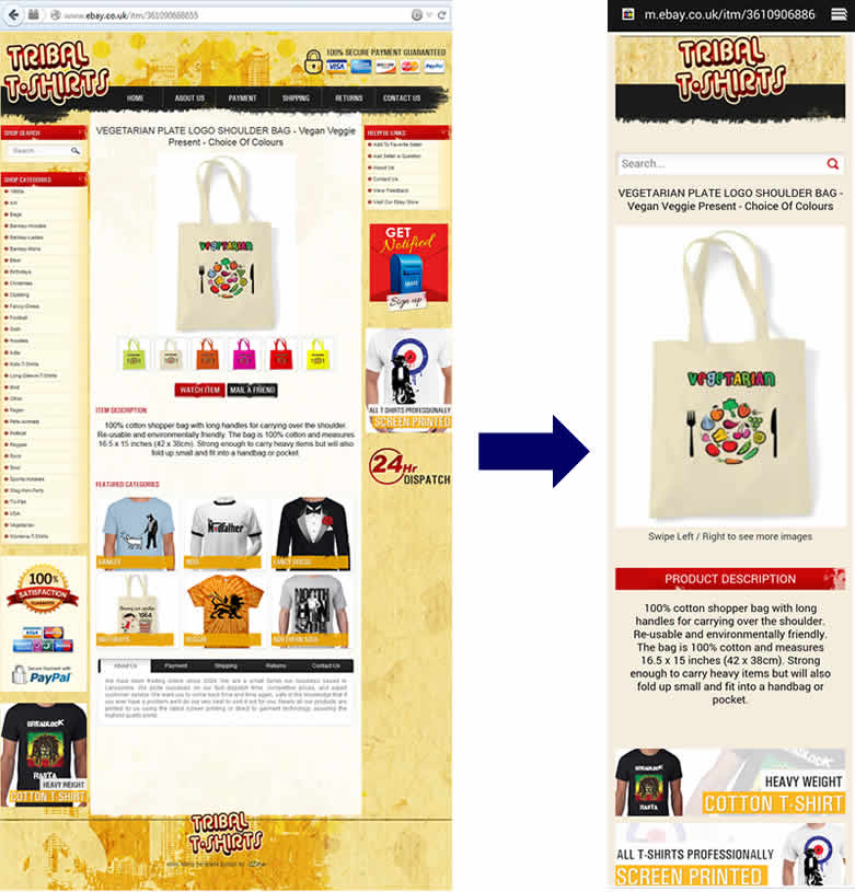 eBay Responsive Design
