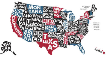 US states map