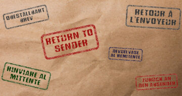 Return to sender stamps multilingual