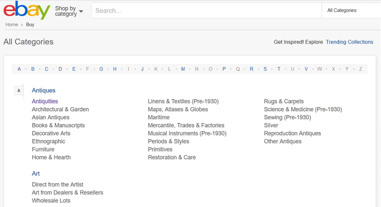 eBay Categories