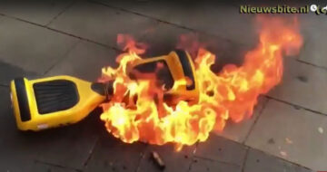 Hoverboard on fire