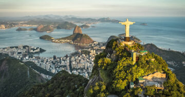 Christ the Redeemer over Rio Brazil