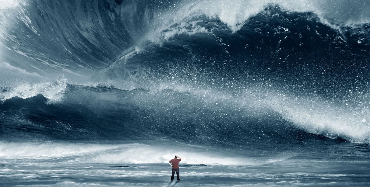 Man facing tsunami 1215
