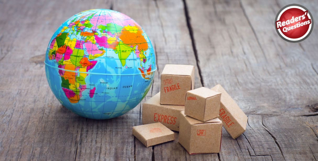 Globe with parcels