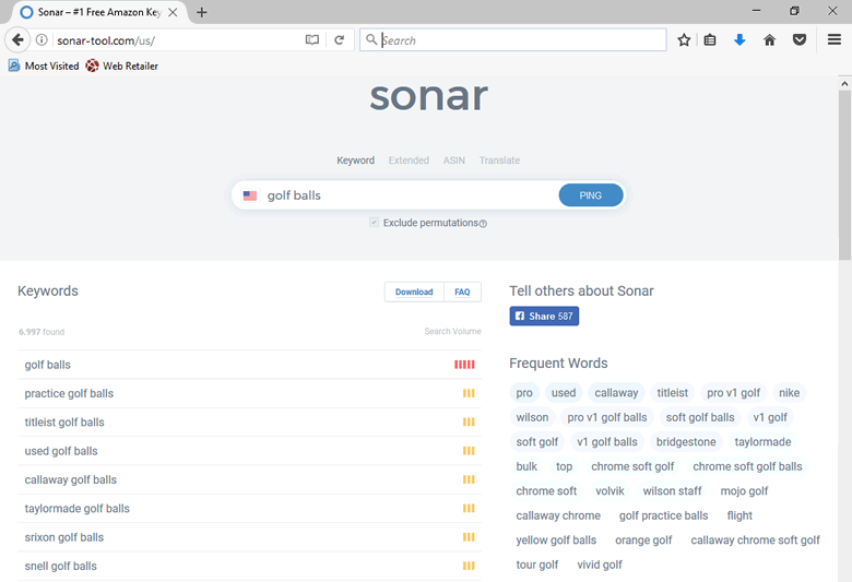 Sonar website