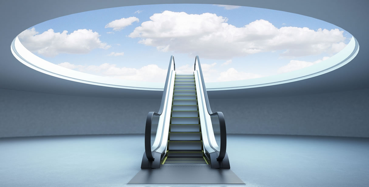 Escalator into the clouds