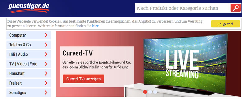 Guenstiger.de screenshot