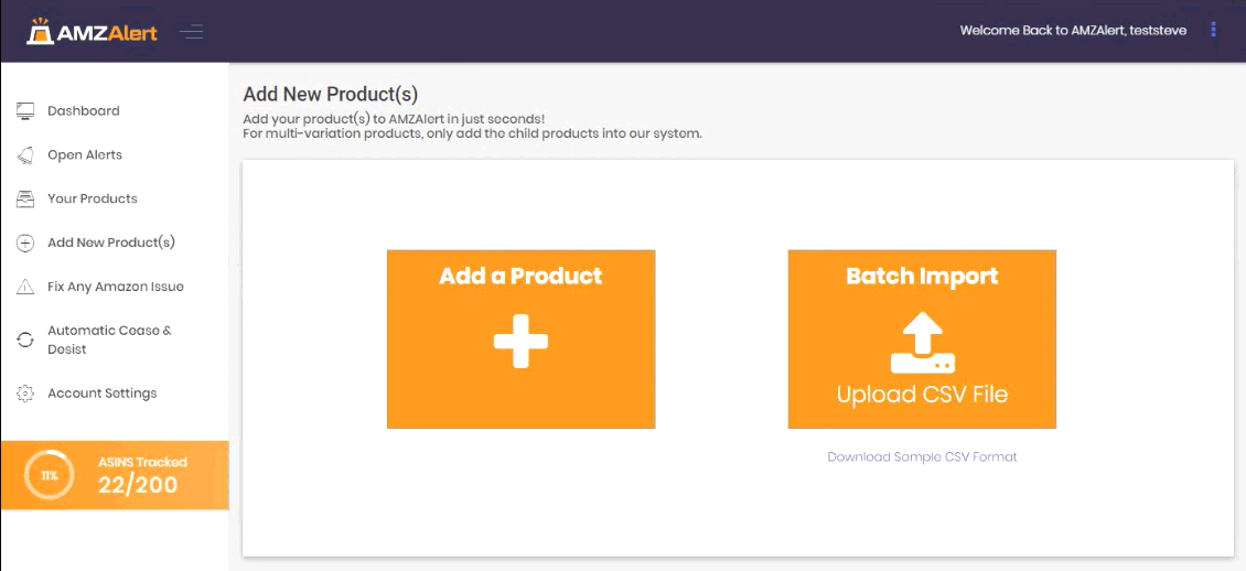 AMZAlert Add New Products