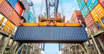 Container ship loading