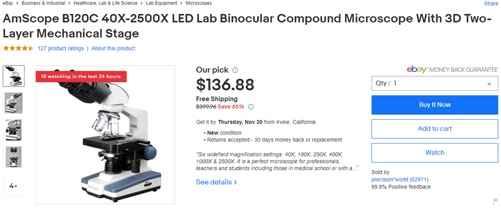eBay our pick for microscope