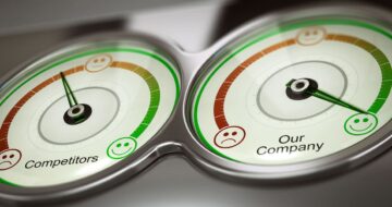 Dials comparing company and competitors