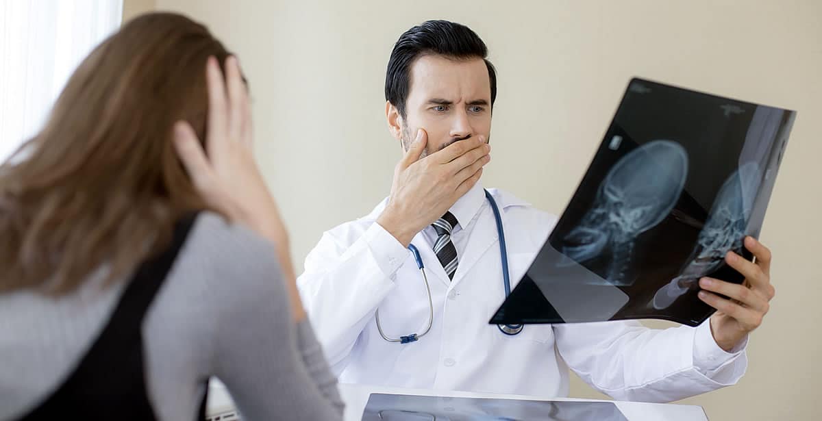 Doctor shocked at x ray