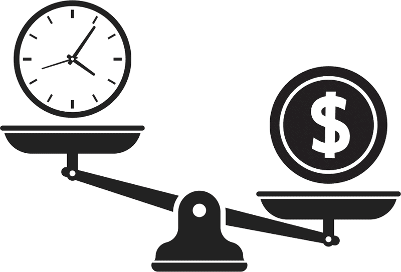 Scales time vs money