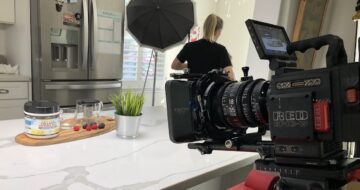 Amazon product video production in kitchen