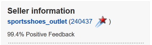 eBay feedback score
