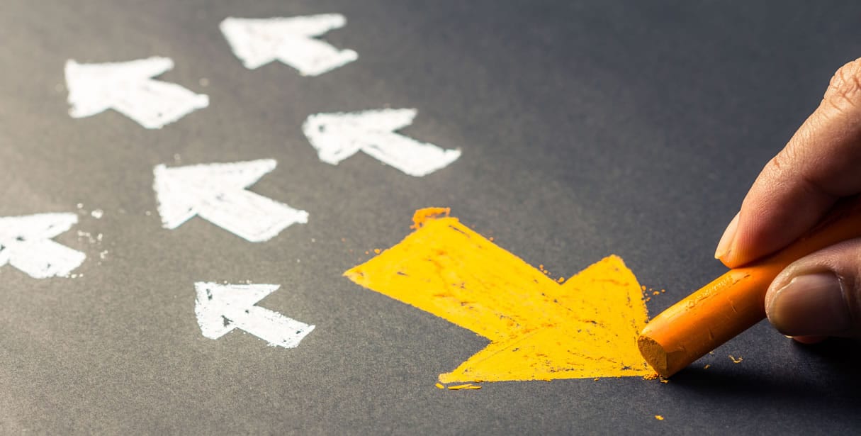 Big yellow arrow going the other way