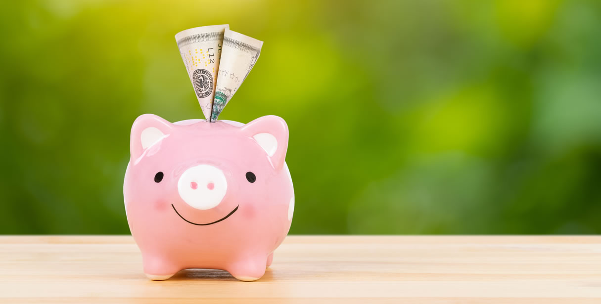 Happy piggy bank