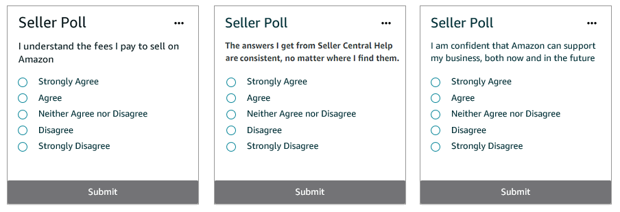 Seller Central seller polls