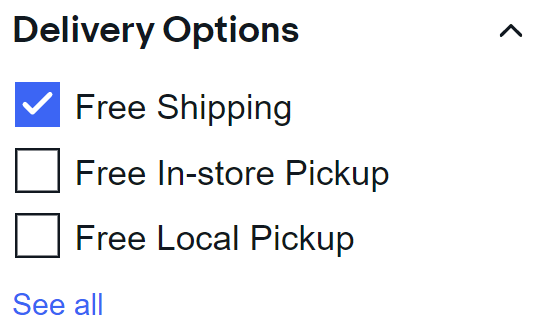 3. eBay delivery options free shipping