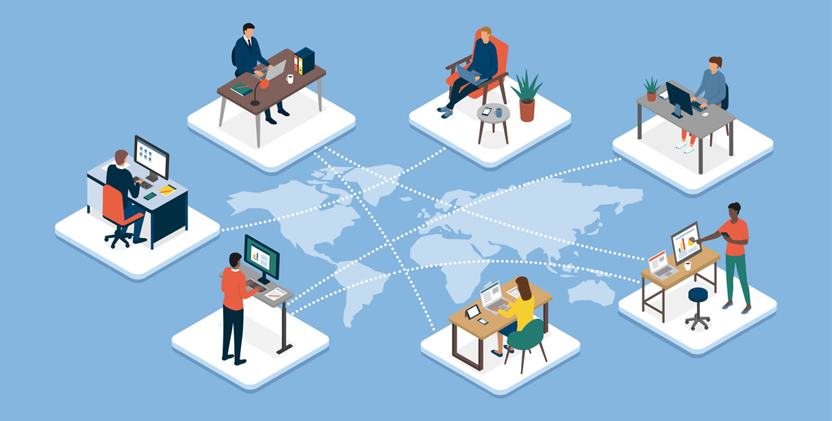 Virtual team based globally