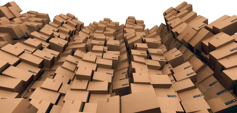 Huge pile of boxes