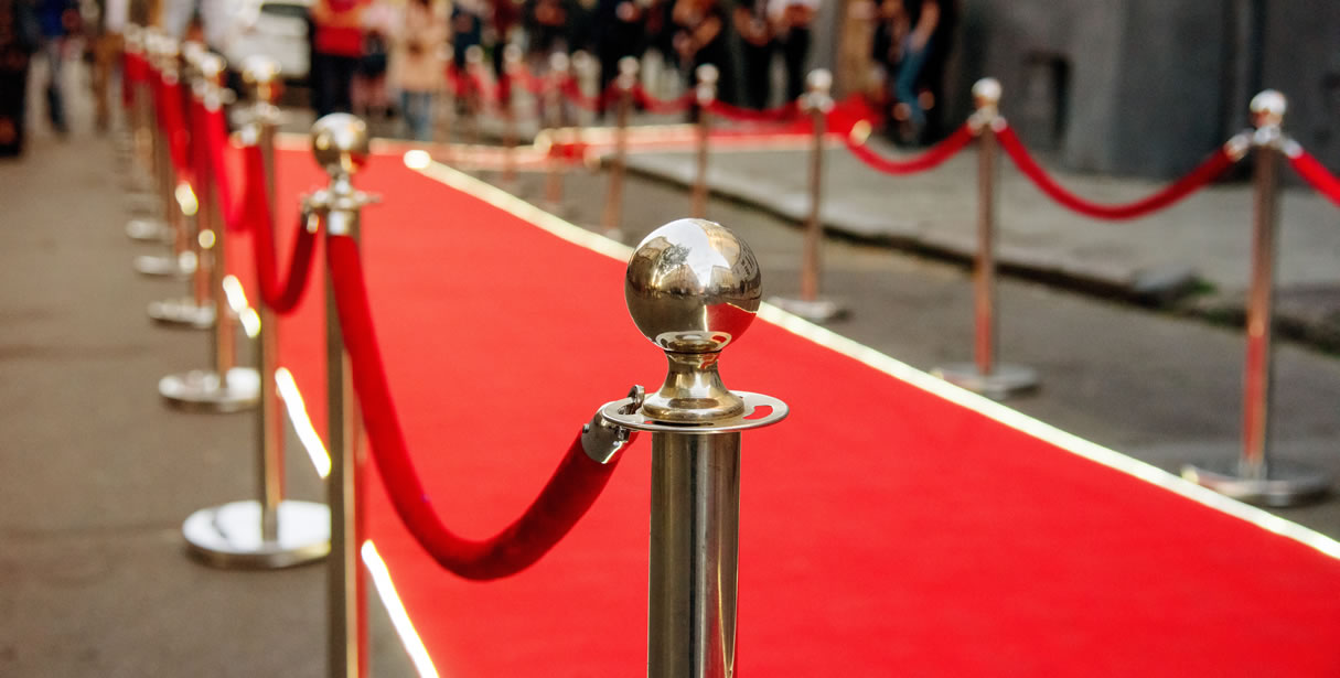 Red carpet at event