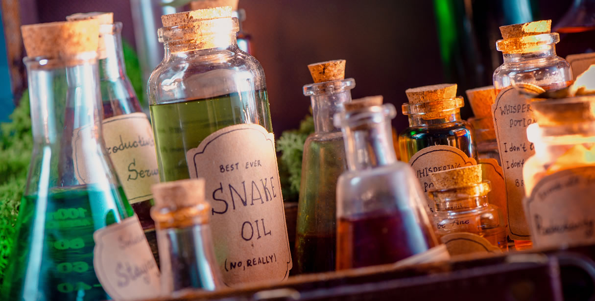 Old bottles including snake oil
