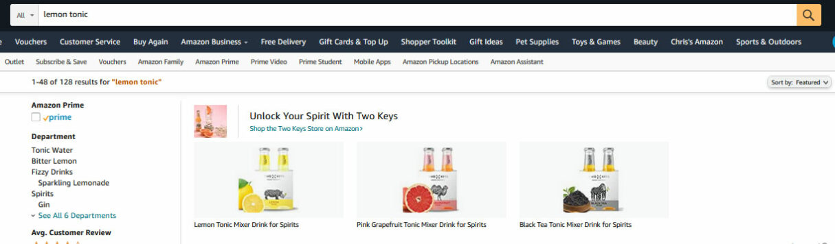 Amazon Sponsored Brands ads example