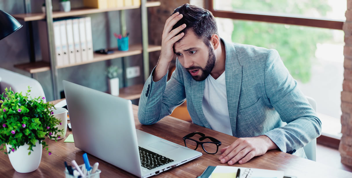 Man dismayed by message on computer