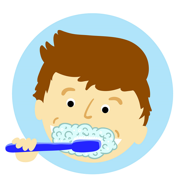 Illustration of teeth brushing