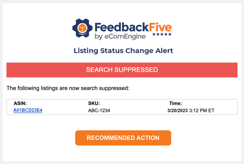 Feedback Five listing status
