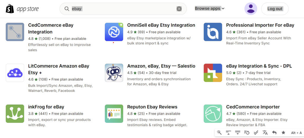 ebay shopify integration apps