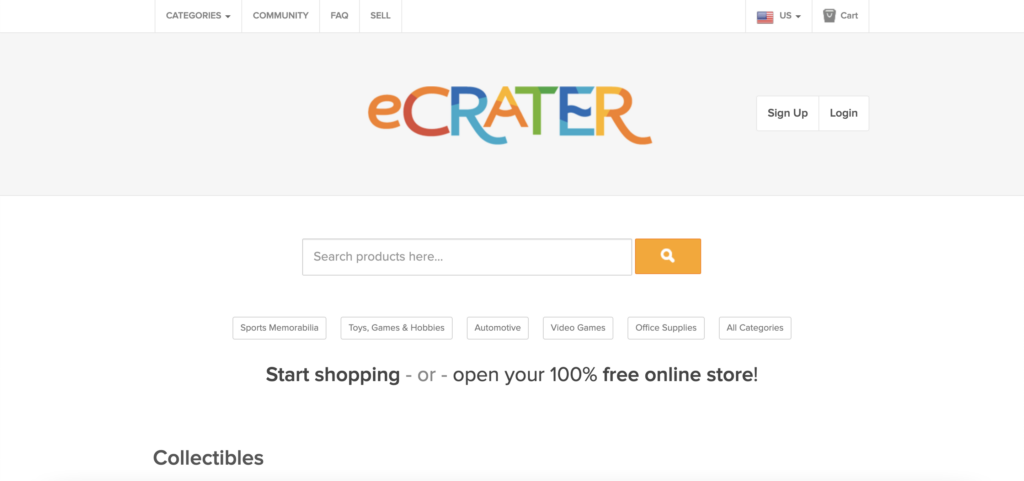 eCrater marketplace