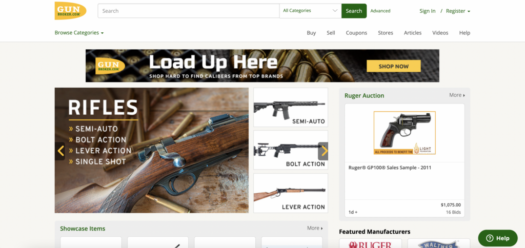 GunBroker website