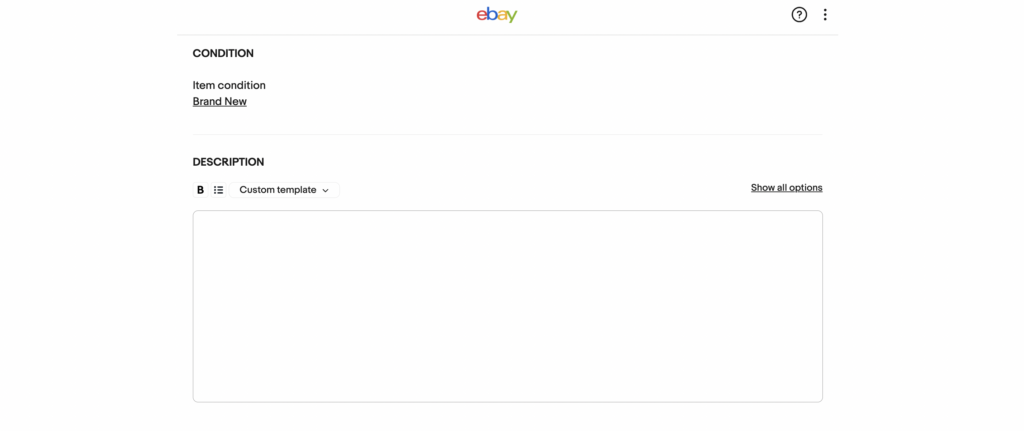 ebay description